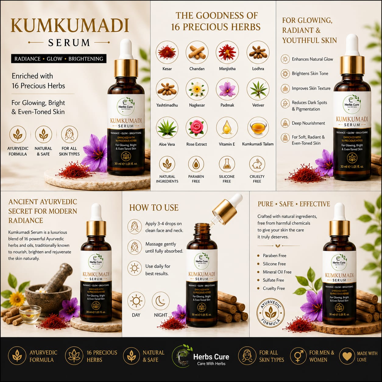 Herbscure Kumkumadi Face Serum